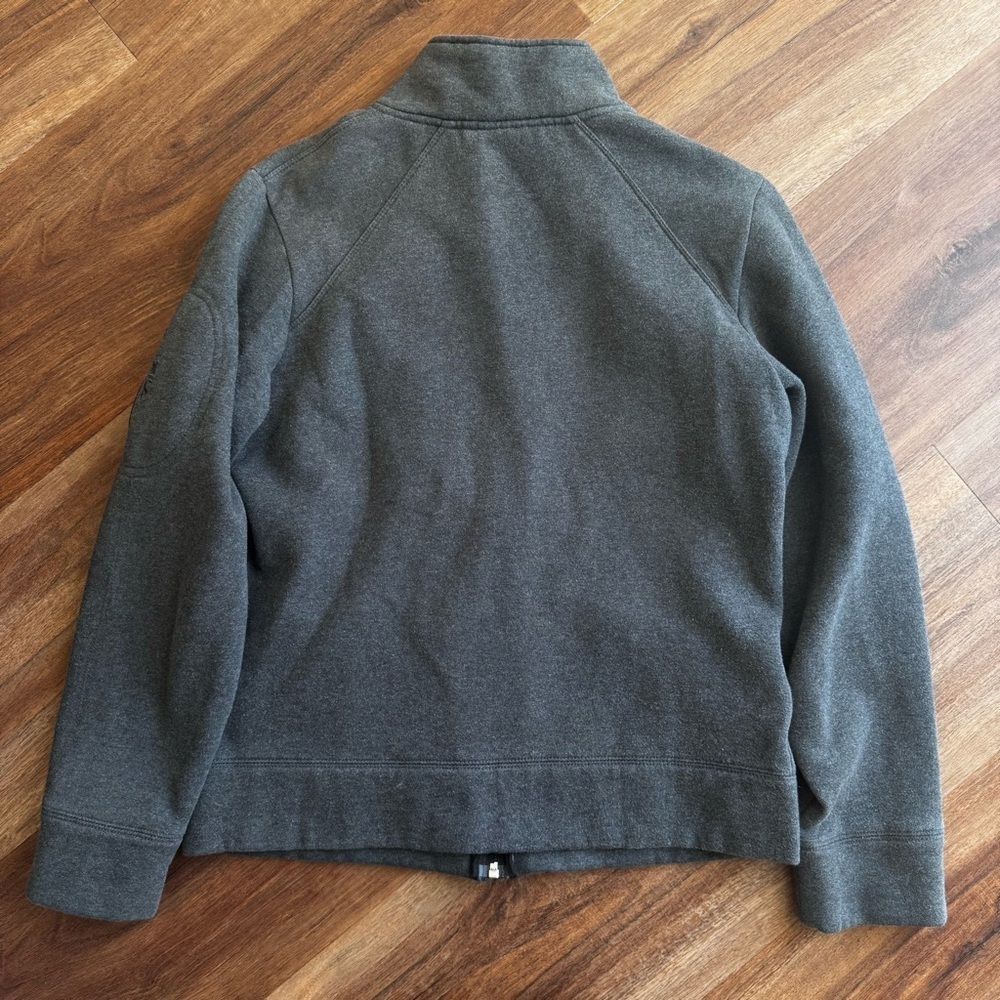 FILA Gray Full Zip Up Mock-neck Sweater Size: M Y2K Athleisure Logo Track Jacket - Picture 3 of 8